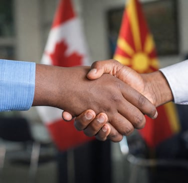 Canadian Macedonian chamber of commerce - shaking hands