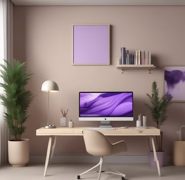 A cozy workspace with a laptop open on an online course page.