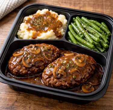 Salisbury Steak Mashed Potatoes Green Beans
