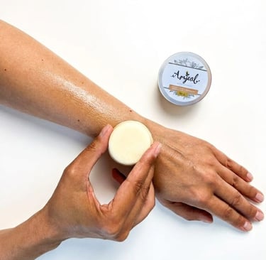 Crema Solida aplicada en un brazo