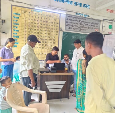 Axis Bank Aadhaar enrollment and update camp helping customers with Aadhaar card registration MIL Ai