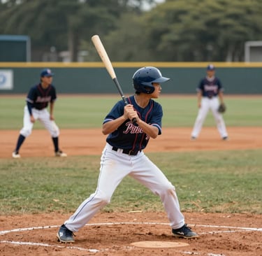 Baseball catcher in full gear in a game