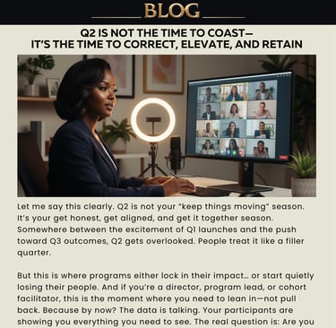 Professional woman hosting a virtual business meeting on a monitor with a ring light and microphone.