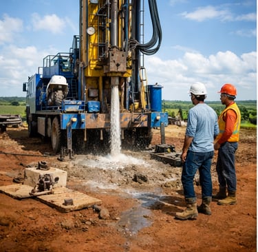 Perfuração de poço artesiano industrial em Mato Grosso