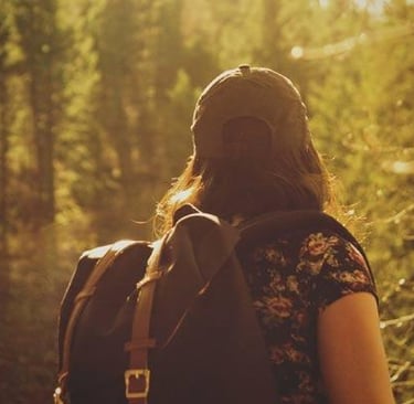 Path leading into light representing hope and salvation through Jesus