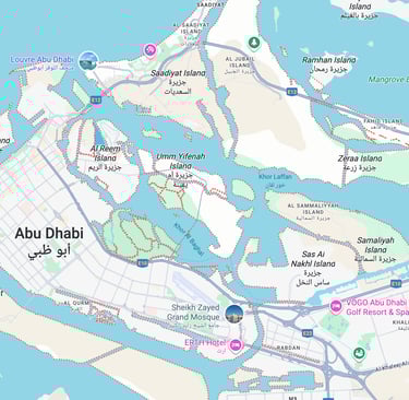 Kaart van Abu Dhabi