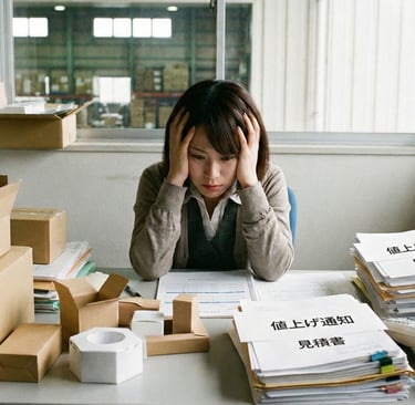 値上げで悩んでいるイメージ