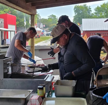 Dave & Dan Brown frying
