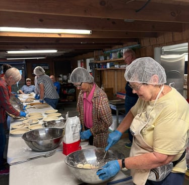 making pies