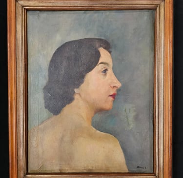 art figuratif huile sur toile portrait de femme solange latteur