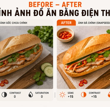 Cách chỉnh ảnh đồ ăn