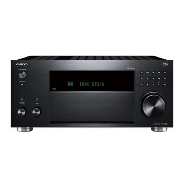 Onkyo TX-RZ50 black 9.2 channel network AV receiver featuring IMAX Enhanced and DTS:X support.