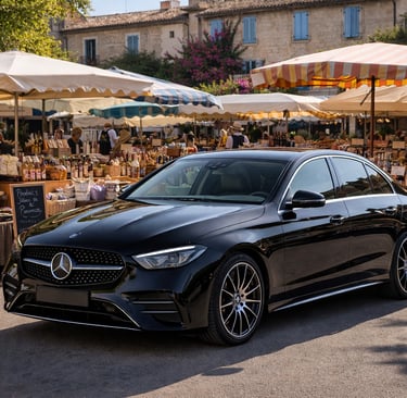 Mercedes E Class private tour Provence village market local experience
