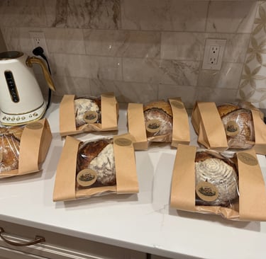 Loaves wrapped for delivery