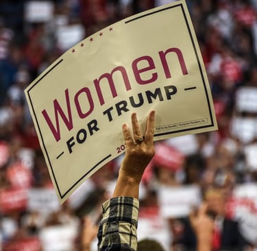Sign from a Trump Rally saying 'Women For Trump'