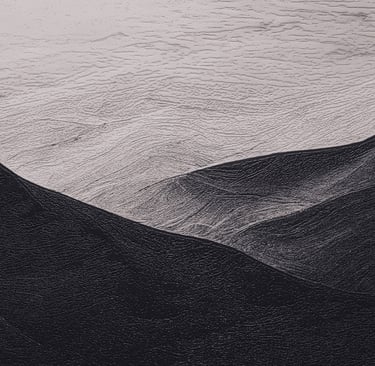 Close-up of Mountains canvas texture on suede textile backing