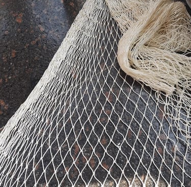 Team from Arjilli Enterprises inspecting the completed pigeon net installation inside a busy warehou