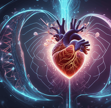 Gráfico de alineación rítmica entre corazón y respiración para alivio de estrés