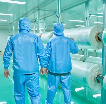 بيئة تخزين احترافية تضمن الحفاظ على جودة أفلام TPU وورق الإصدار