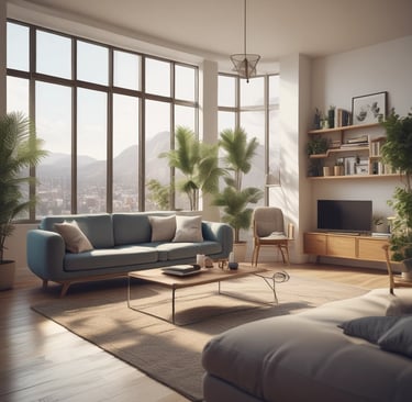 a couple of tall pillars sitting next to a body of water