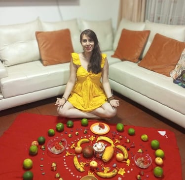 mujer en ceremonia de abundancia