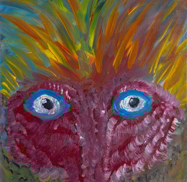 chupacabra staring at prey