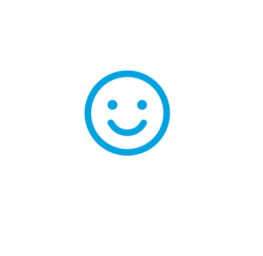 Smiley face icon representing pain-free mobility after advanced soft tissue conditioning.