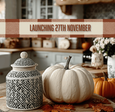 pumpkin on a kitchen table with autumn decor