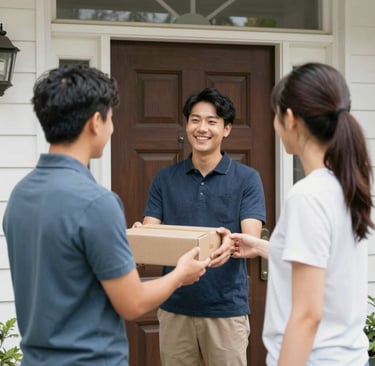 A cozy kitchen scene with neatly arranged colorful kitchen accessories on a wooden countertop.