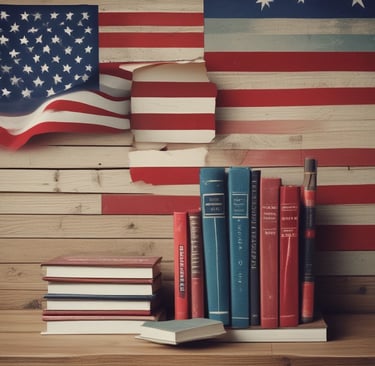 A stack of bilingual English-Portuguese books with audio icons, symbolizing immersive learning.