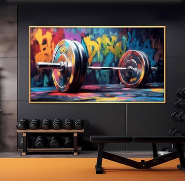 Graffiti Canvas Wall Art, Gym Wall Decor, Gym Canvas Wall Art, Gym Posters for Wall