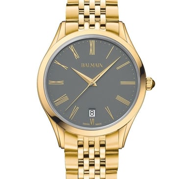 BALMAIN WATCH Classic R Grey Dial Bracelet Watch, 41mm