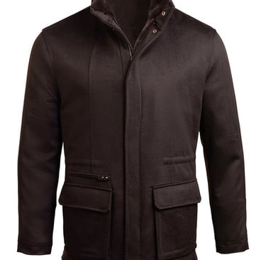 a brown jacket with a hoodie and a hoodie