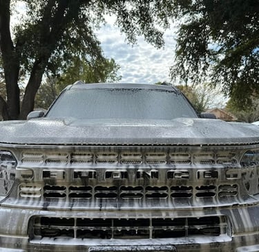Ford Branco foamed down getting a bath! (Maintenance Subscriptions)