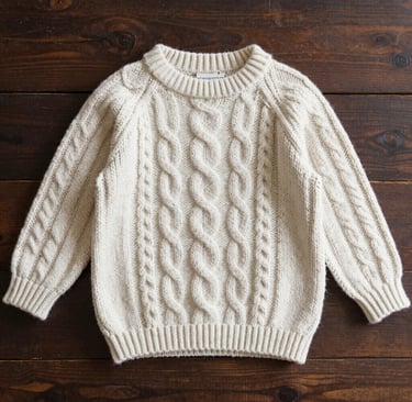 A sweater with oranges and other fruit on it