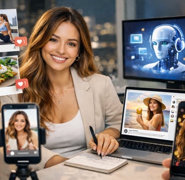 AI-powered social media content creation for influencers using smart tools and creative strategy