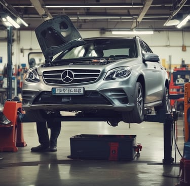 Flat tire on a vintage car