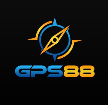 logo gps88 dengan warna biru kuning