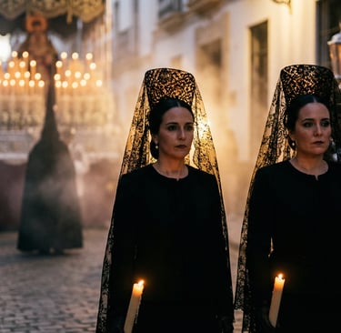 Mantilla española Semana Santa Valencia — MANRIQUE Studio