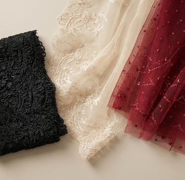 Tejido de encaje y blonda para mantilla española