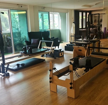 Reformer Pilates studio space with natural light at The Pilates Room Bangsar