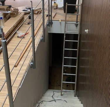 pose garde corps dans un escalier