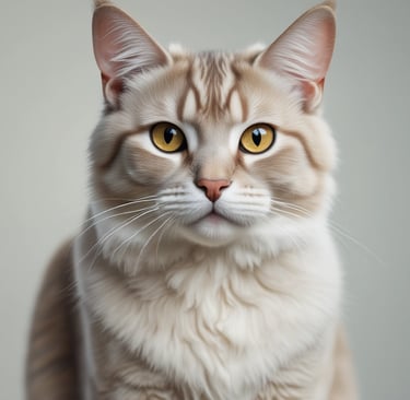 A curious tabby cat sitting gracefully on a windowsill bathed in soft sunlight.