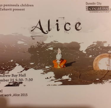 poster form Alice in wonderland ceramic exhibit