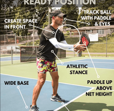 6 Keys to a good ready position in pickleball