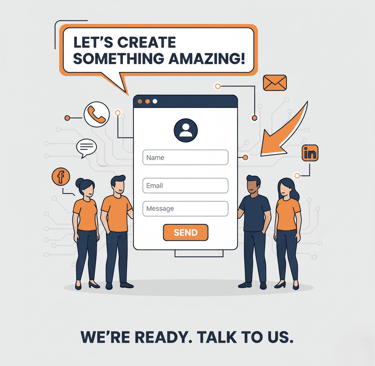 contact form illustration for Addsnim Digital – digital marketing agency India