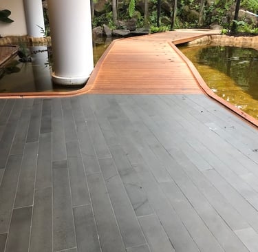 Custom basalt flooring