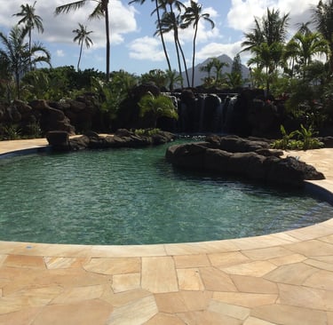 natural stone pool