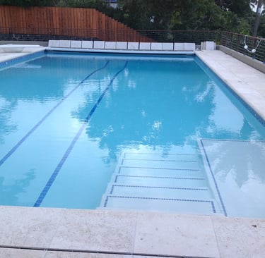 natural coral stone pool