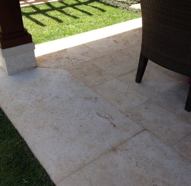 Stone flooring outside